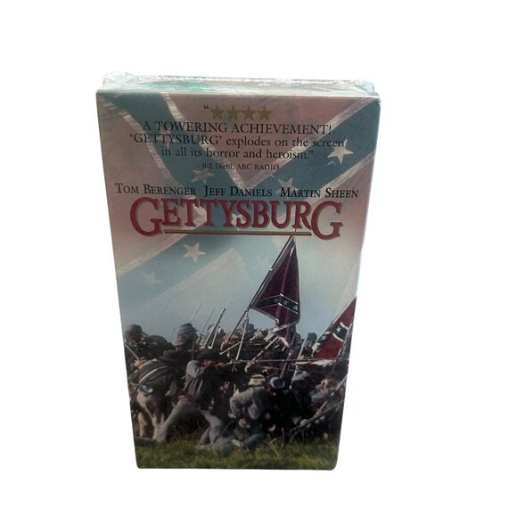Gettysburg VHS Two Tape Set Movie Collectible Brand New In Box Factory Sealed - Picture 1 of 10